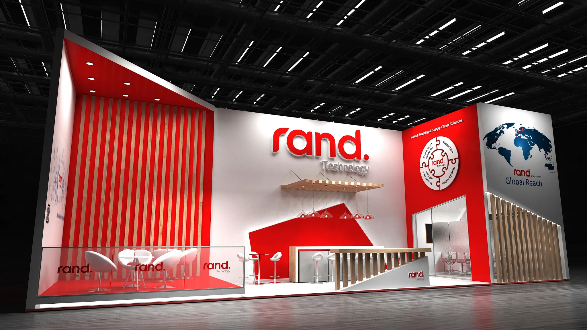 20x40 Inline booth design by Reaction Space